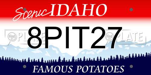 8PIT27 Idaho License Plate