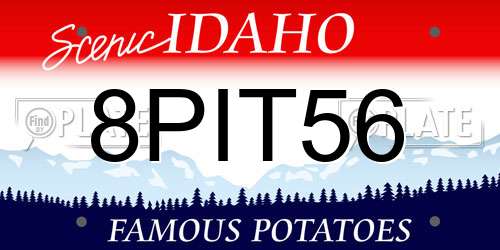 8PIT56 Idaho License Plate