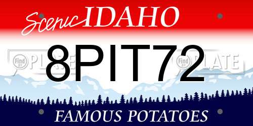 8PIT72 Idaho License Plate