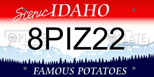 8PIZ22 Idaho License Plate