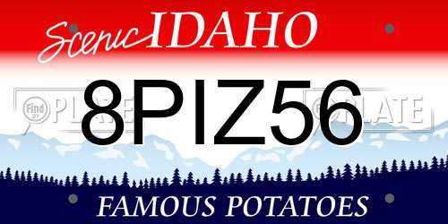 8PIZ56 Idaho License Plate