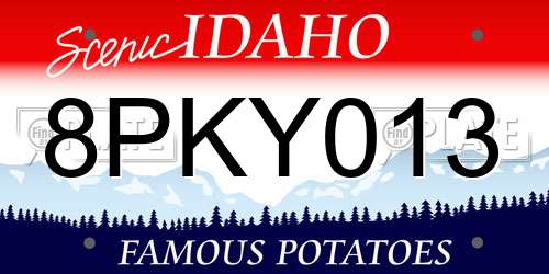 8PKY013 Idaho License Plate