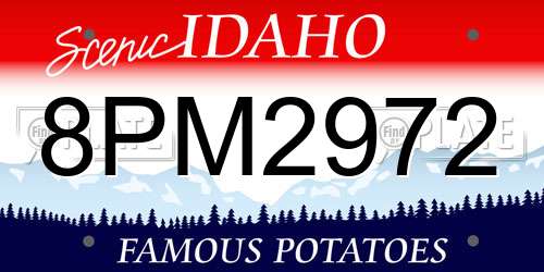 8PM2972 Idaho License Plate