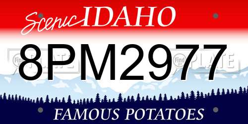 8PM2977 Idaho License Plate