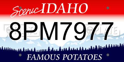 8PM7977 Idaho License Plate