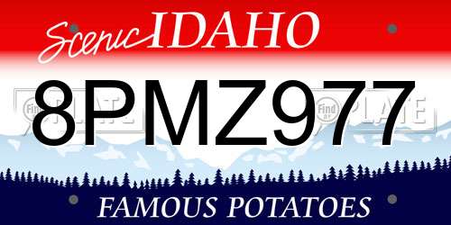 8PMZ977 Idaho License Plate