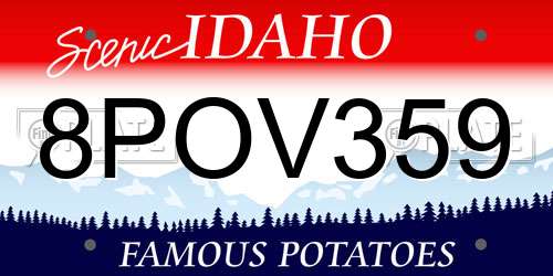 8POV359 Idaho License Plate