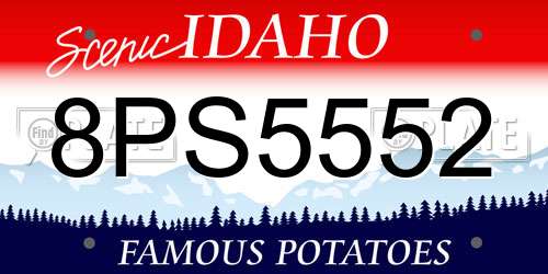 8PS5552 Idaho License Plate