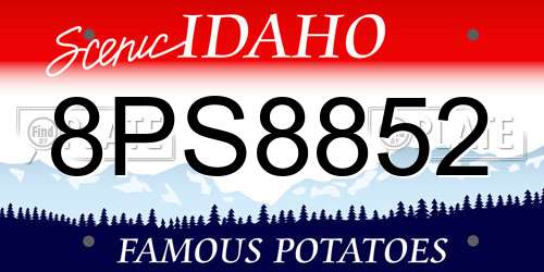 8PS8852 Idaho License Plate