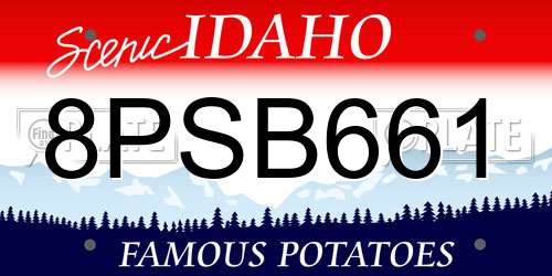 8PSB661 Idaho License Plate