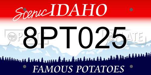 8PT025 Idaho License Plate