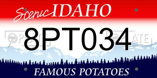8PT034 Idaho License Plate