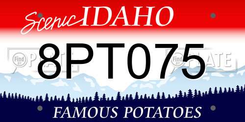 8PT075 Idaho License Plate