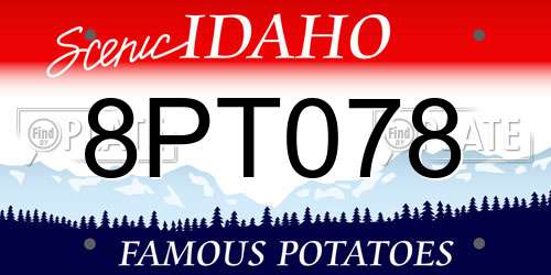 8PT078 Idaho License Plate