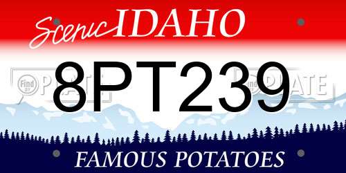 8PT239 Idaho License Plate
