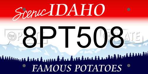 8PT508 Idaho License Plate