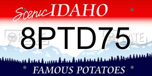 8PTD75 Idaho License Plate
