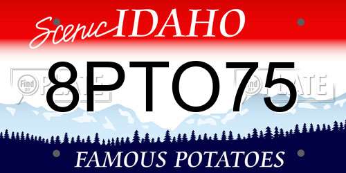8PTO75 Idaho License Plate