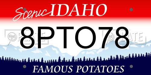 8PTO78 Idaho License Plate