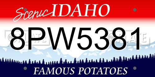 8PW5381 Idaho License Plate
