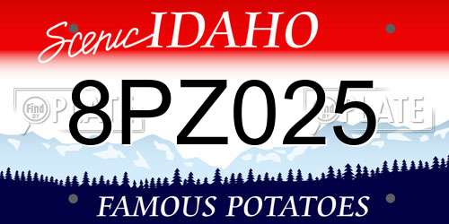 8PZ025 Idaho License Plate