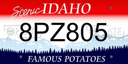 8PZ805 Idaho License Plate
