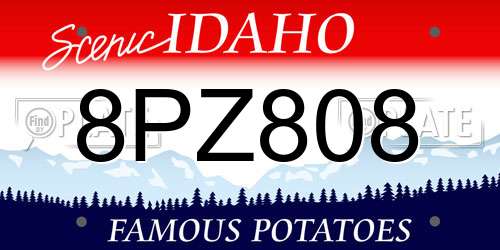 8PZ808 Idaho License Plate