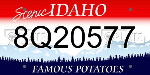 8Q20577 Idaho License Plate
