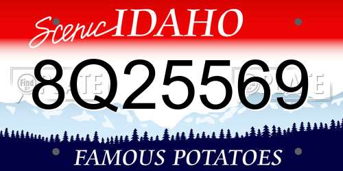 8Q25569 Idaho License Plate