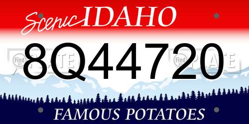 8Q44720 Idaho License Plate