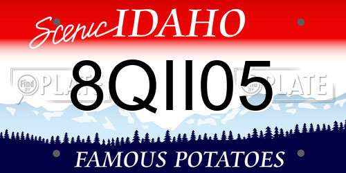 8QII05 Idaho License Plate