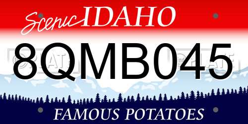 8QMB045 Idaho License Plate