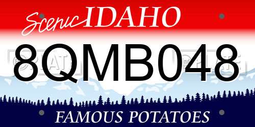 8QMB048 Idaho License Plate