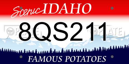 8QS211 Idaho License Plate