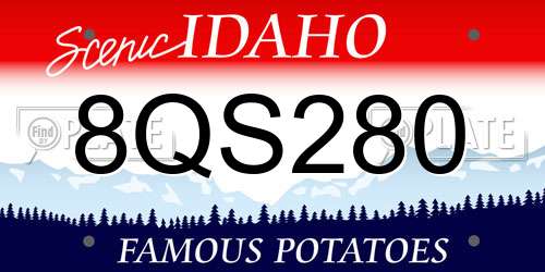 8QS280 Idaho License Plate
