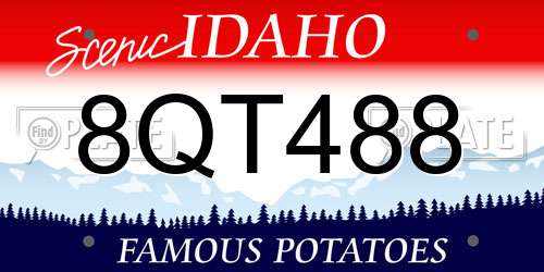 8QT488 Idaho License Plate