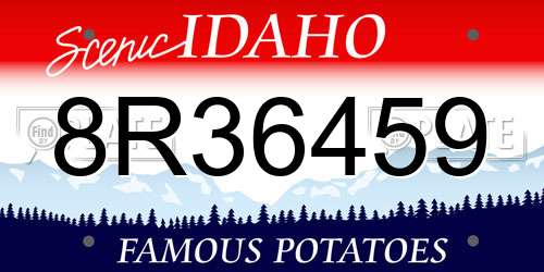 8R36459 Idaho License Plate