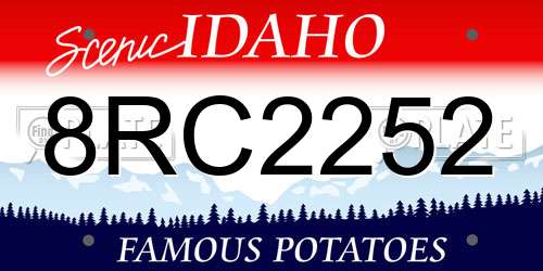 8RC2252 Idaho License Plate