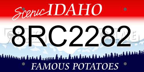 8RC2282 Idaho License Plate