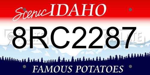 8RC2287 Idaho License Plate