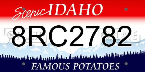 8RC2782 Idaho License Plate