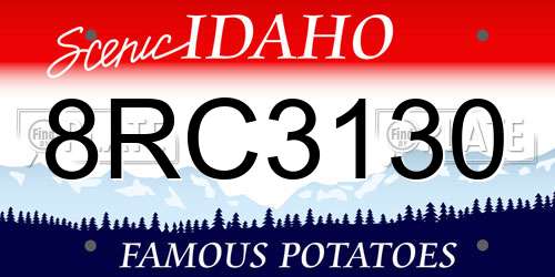 8RC3130 Idaho License Plate
