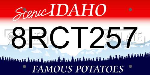 8RCT257 Idaho License Plate