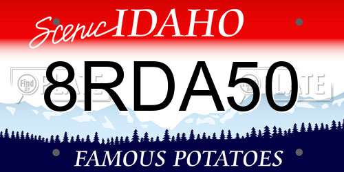 8RDA50 Idaho License Plate