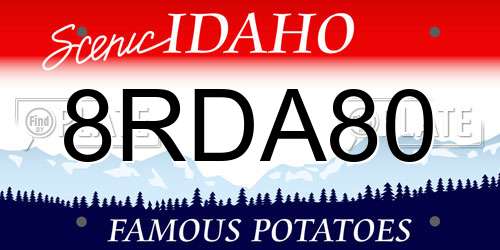 8RDA80 Idaho License Plate