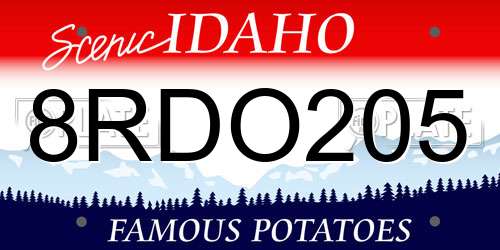 8RDO205 Idaho License Plate