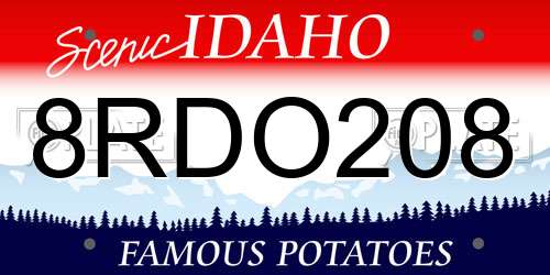 8RDO208 Idaho License Plate