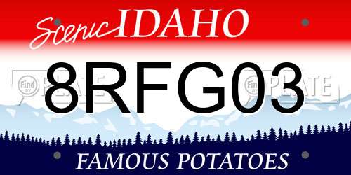 8RFG03 Idaho License Plate