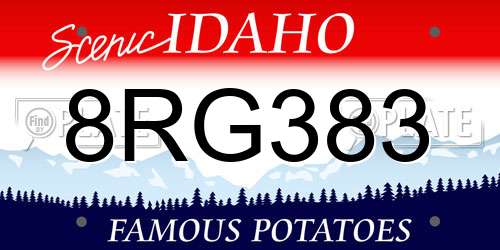 8RG383 Idaho License Plate