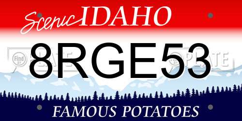 8RGE53 Idaho License Plate